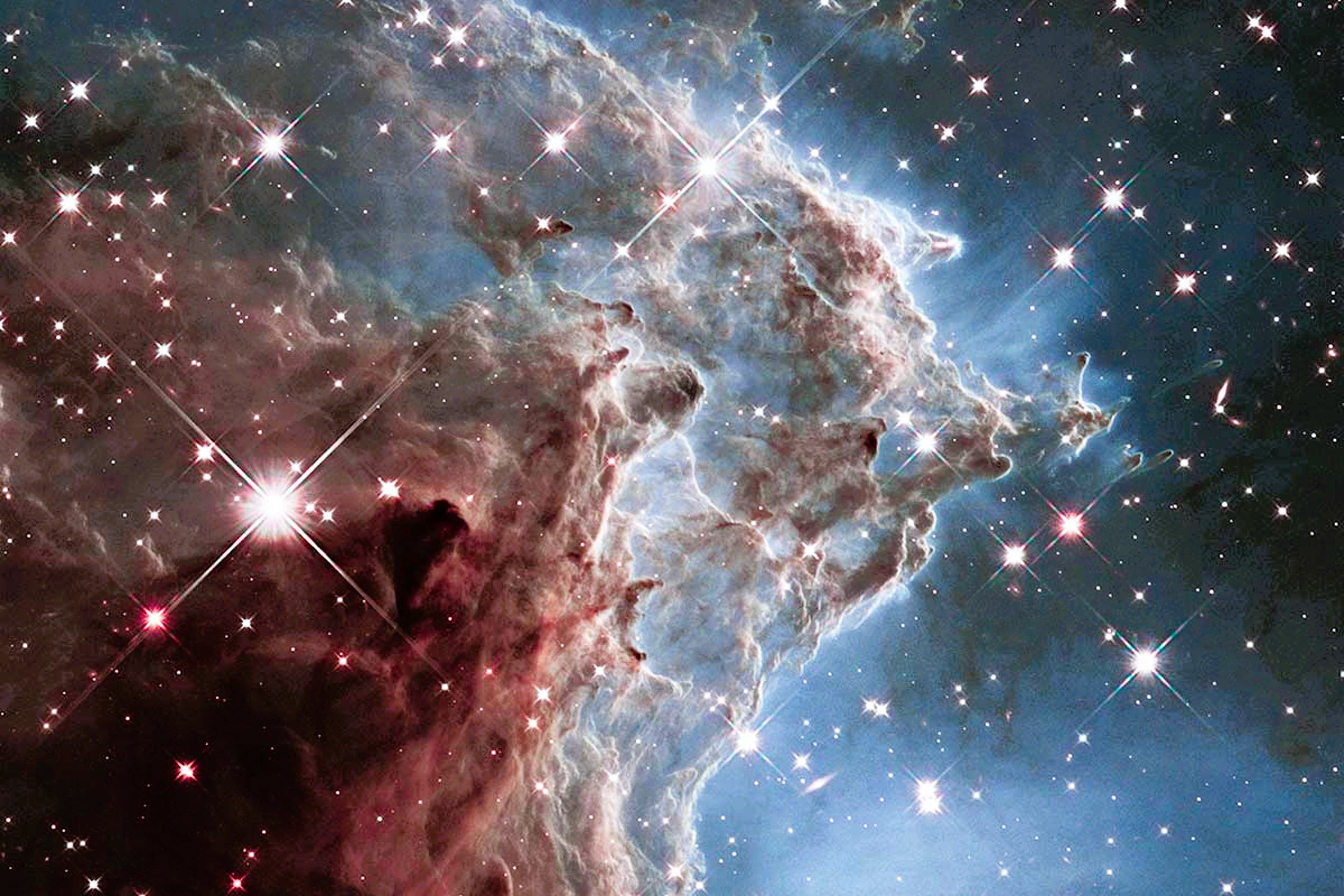 A star-forming nebula in deep space