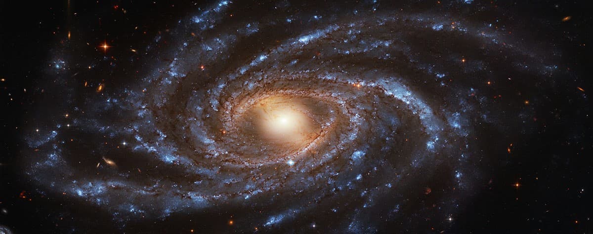 A spiral galaxy in deep space