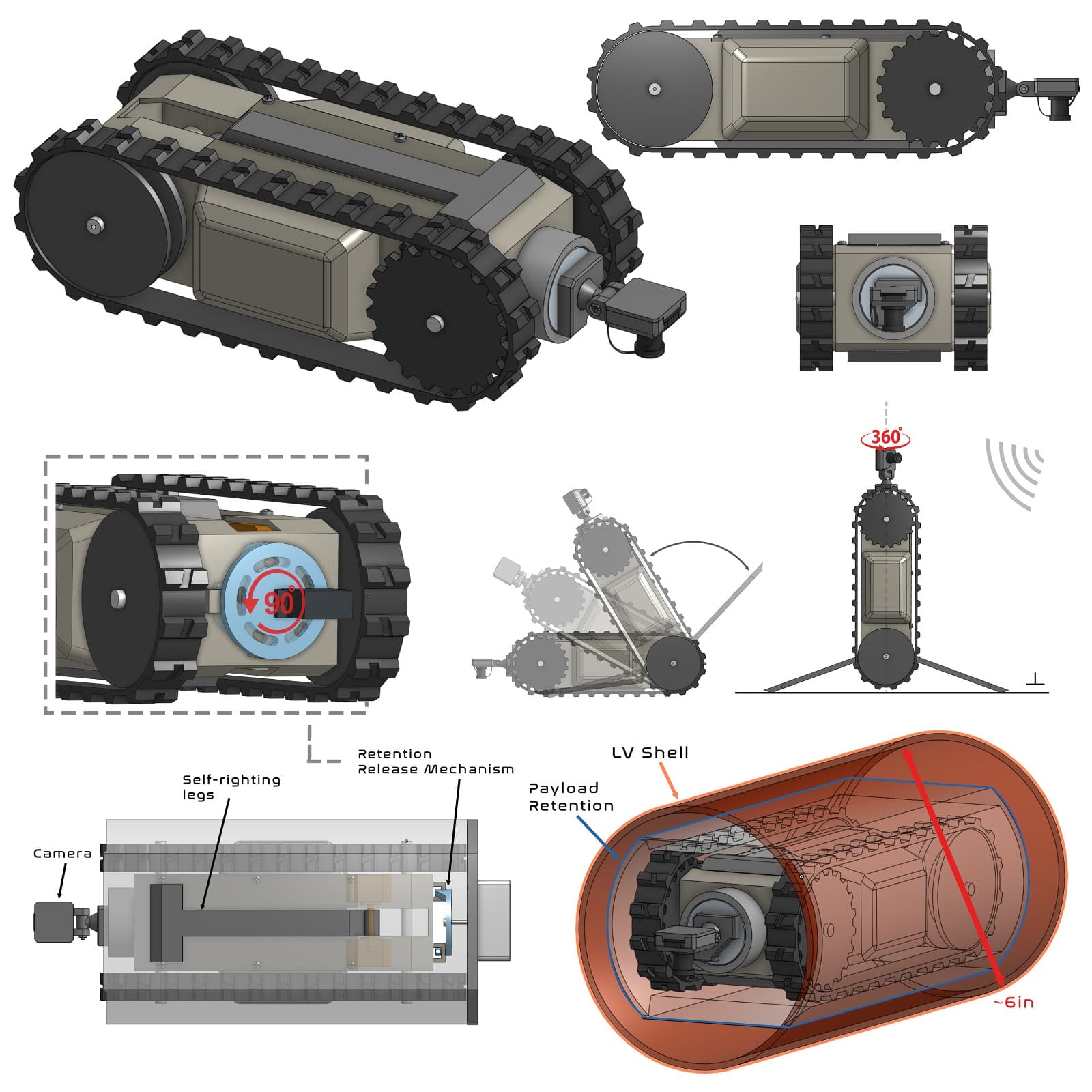 Hands-on view of the Draco rover during assembly.