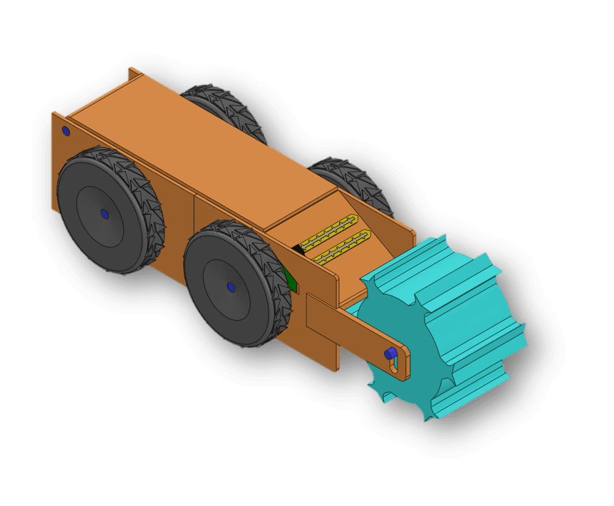 CAD assembly of the Monty Mole rover payload for Koeia.